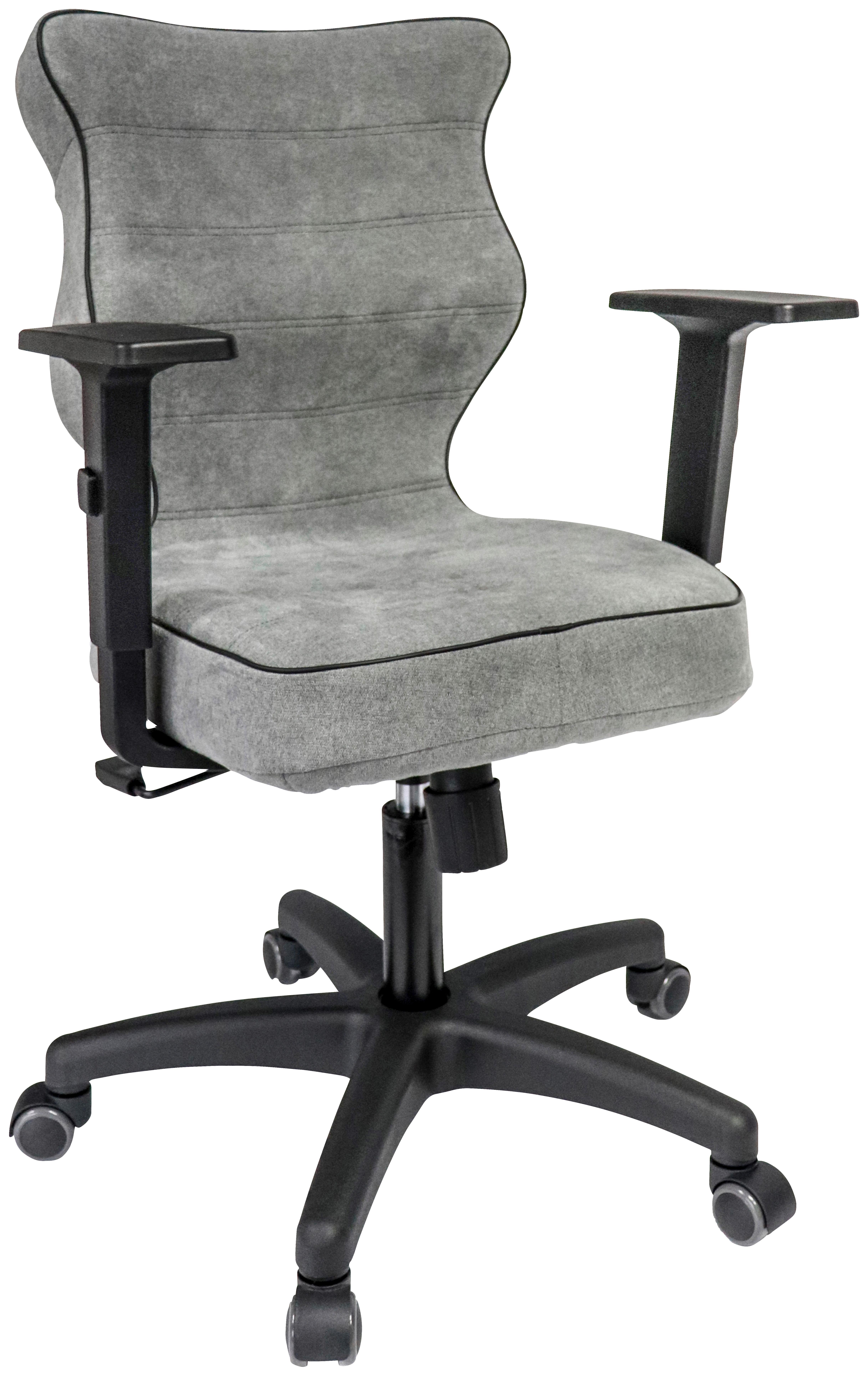 Kancelářská židle TARA světle šedá barva - černá/světle šedá, Moderní, kov/textil (62/89-102/60,5cm)