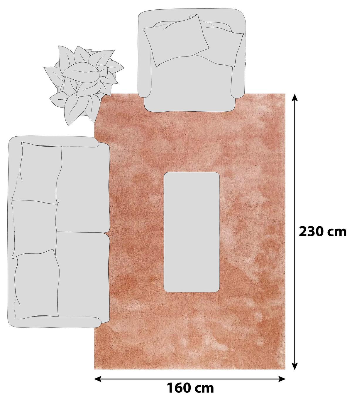 Hochflorteppich Relaxx Cognac 160x230 Cm - Cognac, Basics, Textil (160/230cm) - Esprit