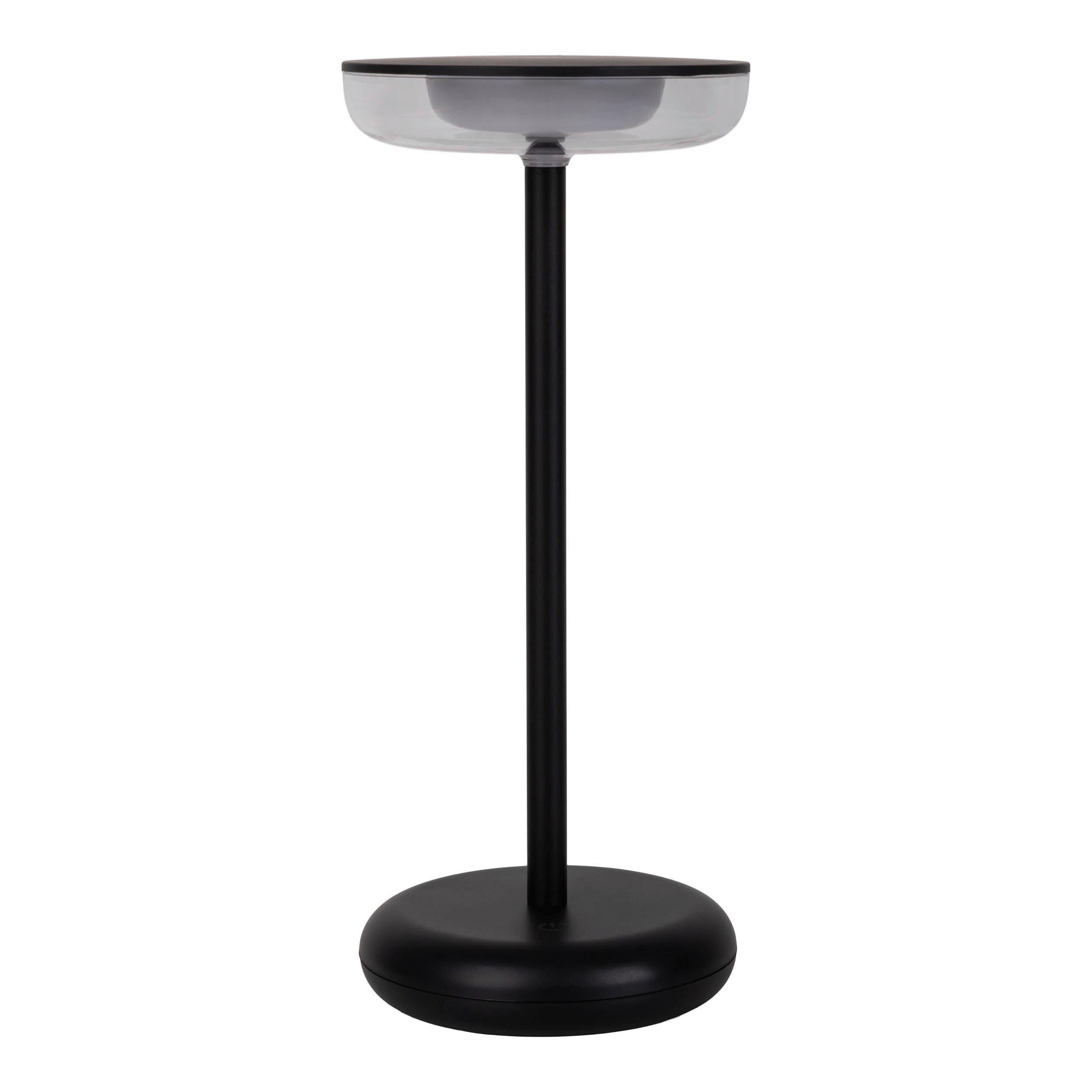 AKKU-TISCHLEUCHTE 3198722 - Schwarz, Design, Kunststoff/Metall (10,5/11/26cm) - Näve
