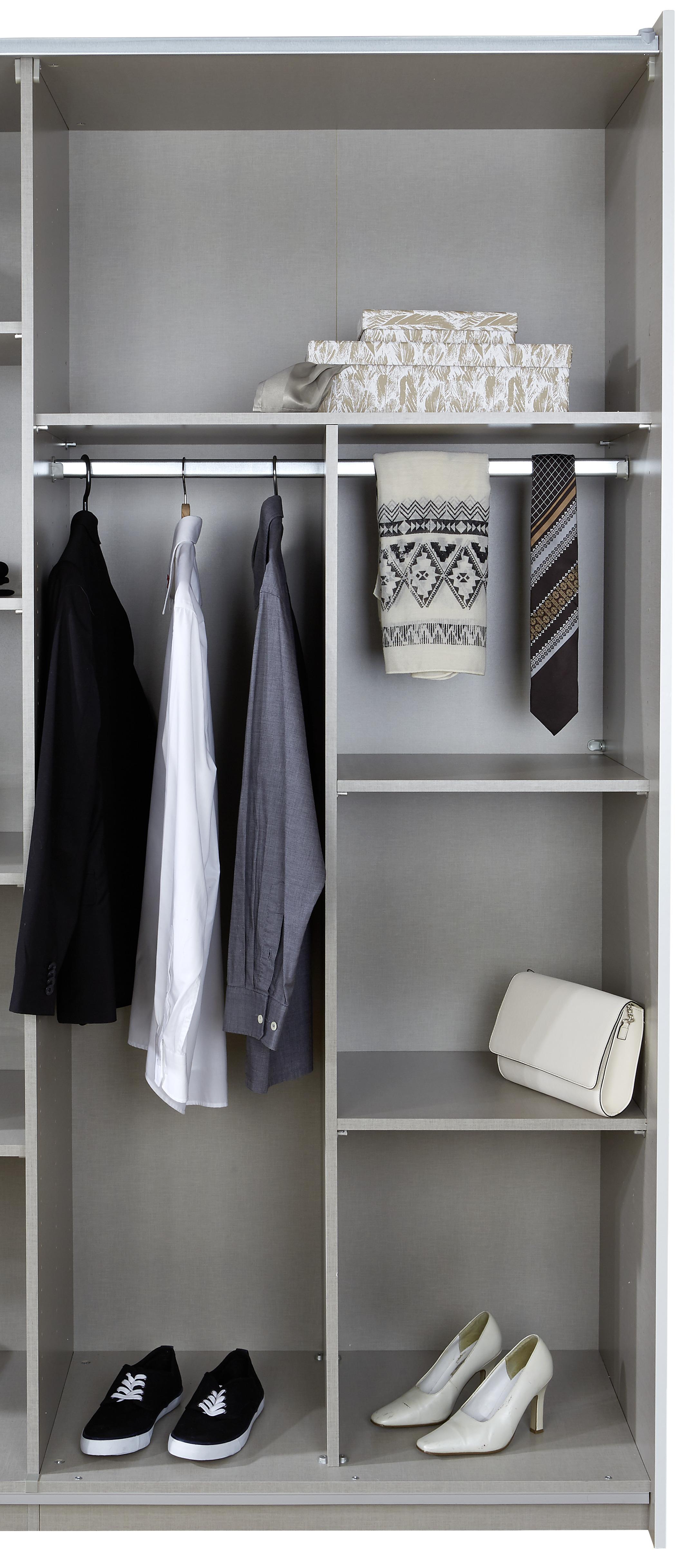 Inneneinteilung Kleiderschrank Universal Leinenoptik - Grau, MODERN, Holzwerkstoff (45/147/45cm)