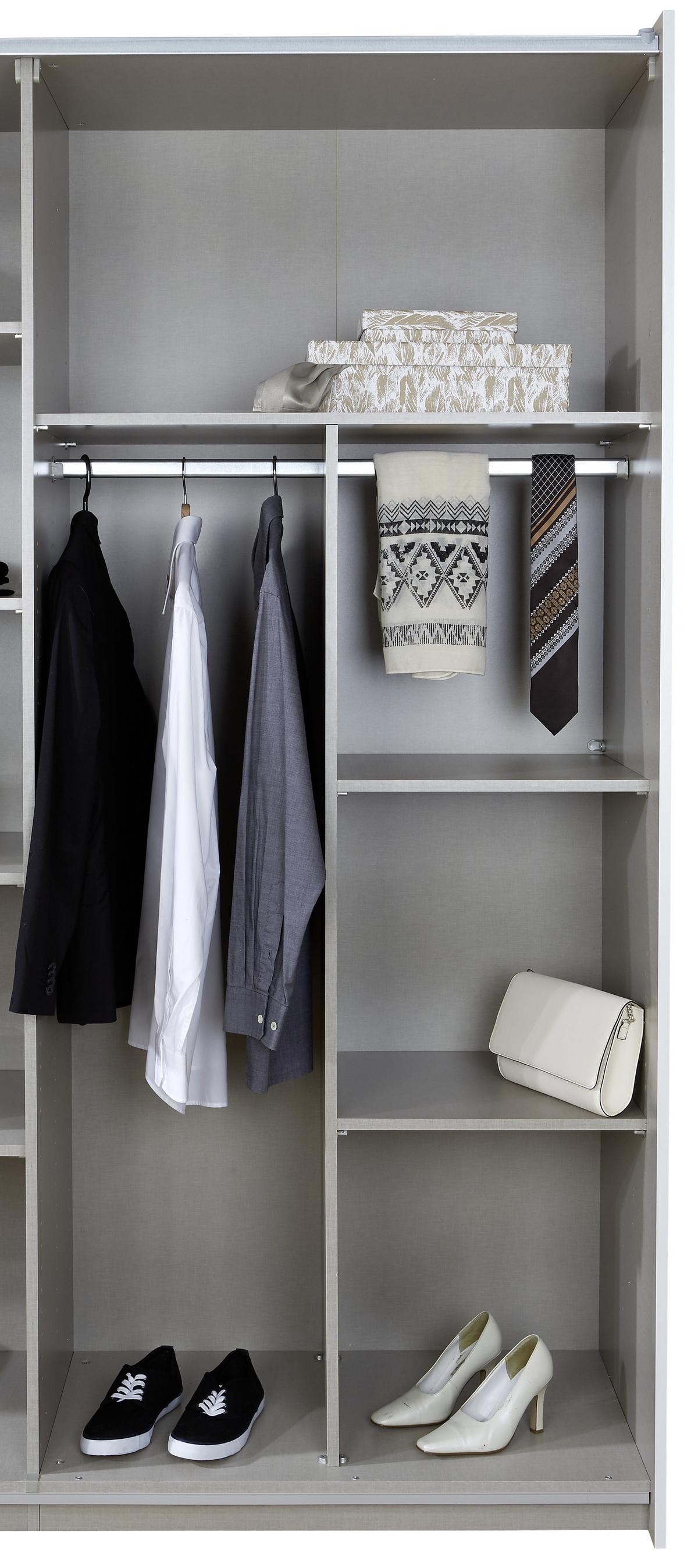 Inneneinteilung Kleiderschrank Universal Leinenoptik - Grau, MODERN, Holzwerkstoff (45/147/45cm)