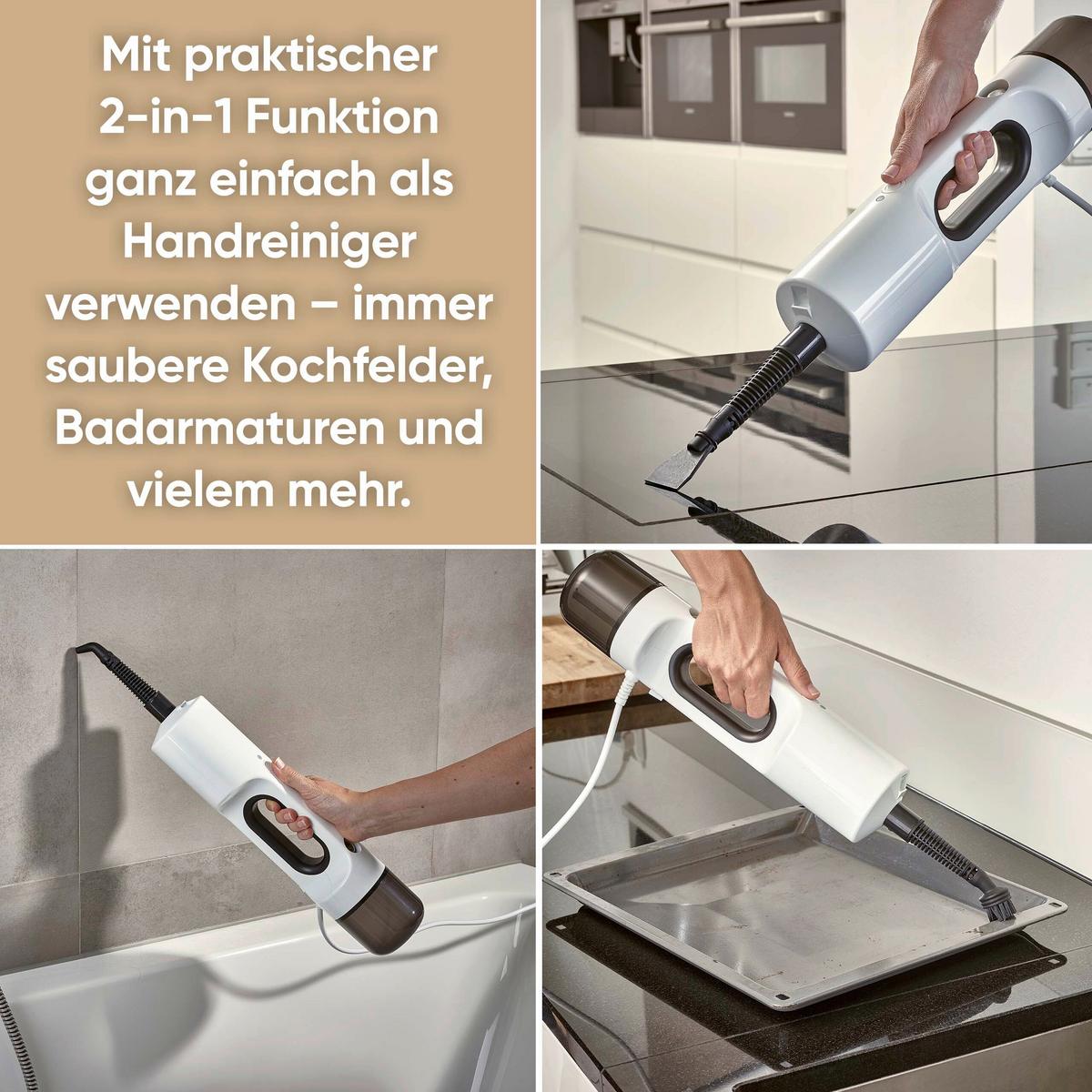 DAMPFREINIGER Weiß, 1500W - Weiß, Basics, Kunststoff (29/120/21cm) - Severin