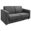 2-Sitzer-Sofa mit Schlaffunkt. Mia Anthrazit - Chromfarben/Anthrazit, Basics, Textil (159/88/87cm) - Livetastic