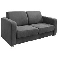 2-Sitzer-Sofa mit Schlaffunkt. Mia Anthrazit - Chromfarben/Anthrazit, Basics, Textil (159/88/87cm) - Livetastic