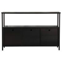 KOMMODE Schwarz B: 120cm - Schwarz, MODERN, Holzwerkstoff (120/77/30cm) - MID.YOU