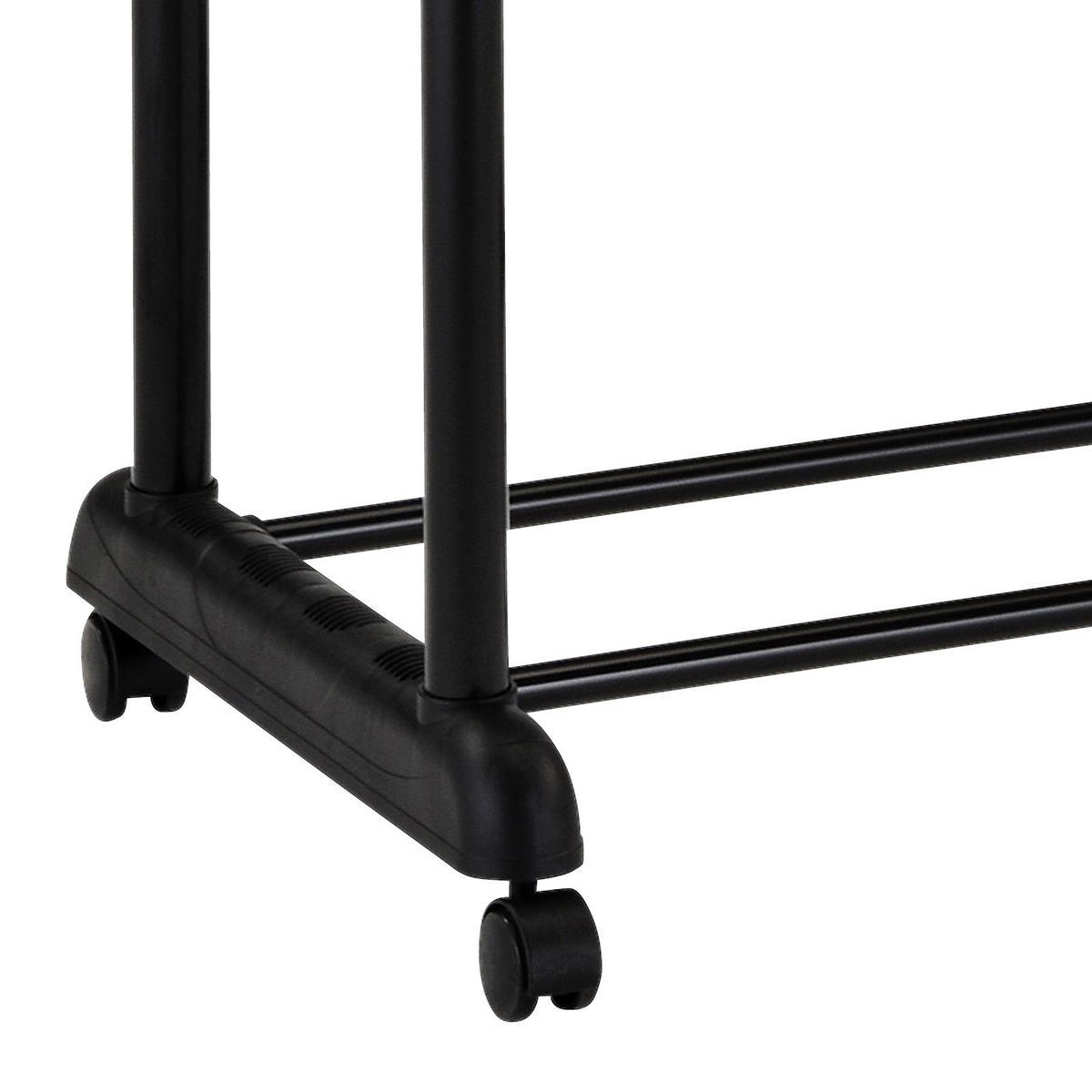 Kleiderwagen 84x94x44 Cm Höhenverstellbar - Chromfarben/Schwarz, MODERN, Kunststoff/Metall (84/94-168/44cm)