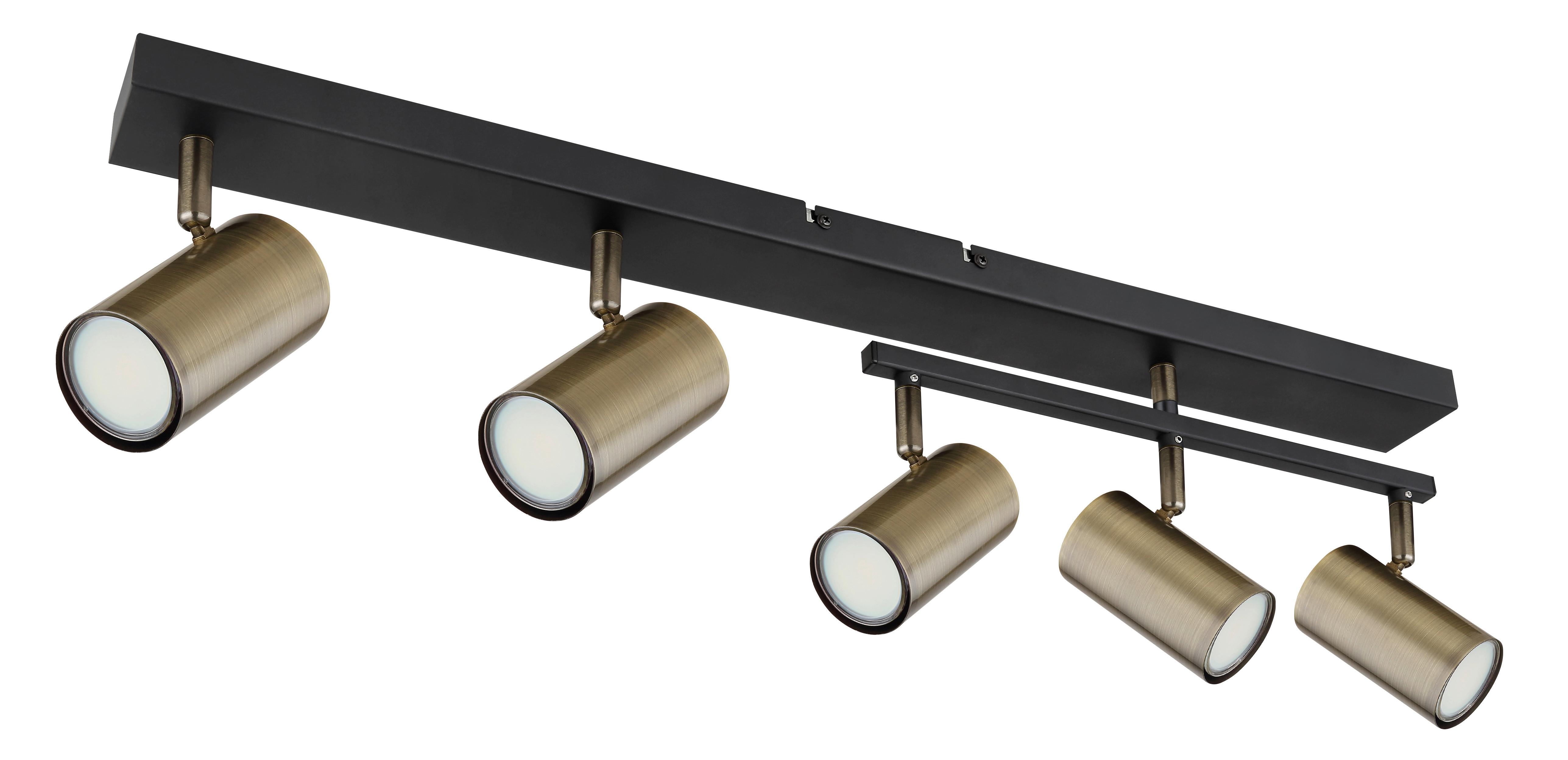 Strahler 57911-5m - Messingfarben/Schwarz, Design, Metall (70/35/17cm) - Globo