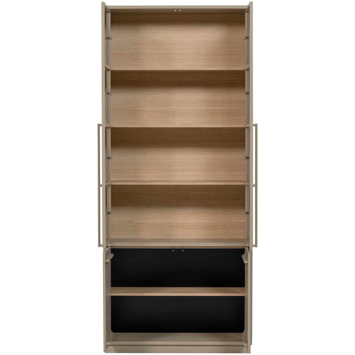 Regal Casa Schlammfarben B: 101 cm - Schlammfarben, Design, Glas/Holz (101/236/40cm) - Livetastic