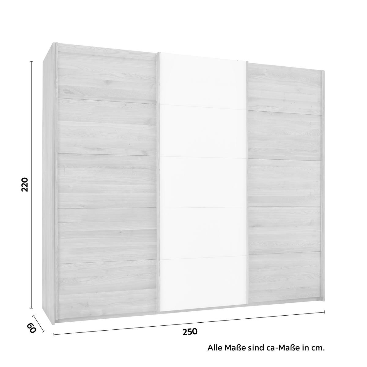 Šatníková skriňa MONTERRAY - barvy dubu, Konvenční, dřevo/kompozitní dřevo (255/220/60cm) - ecoTree
