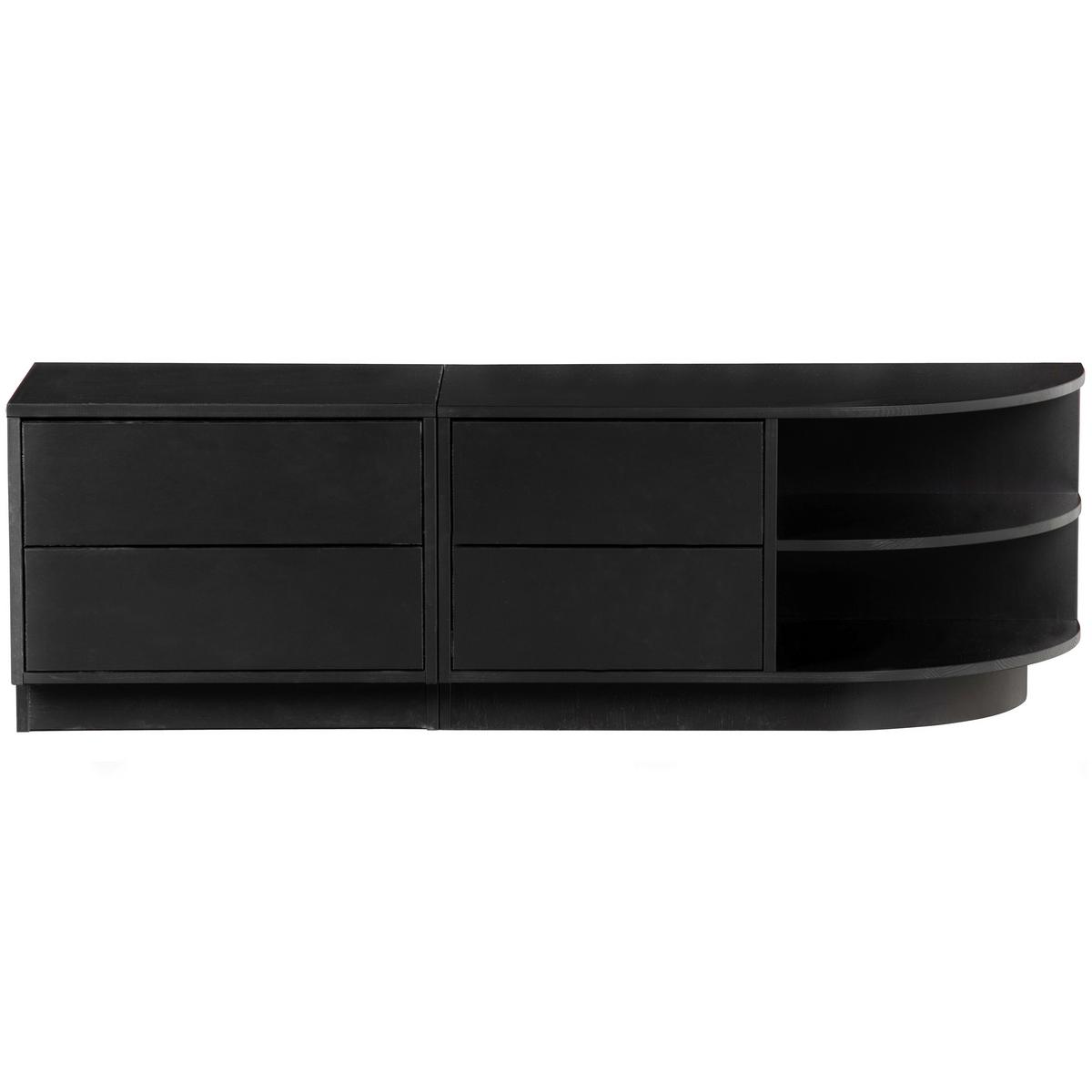 Lowboard Finca Schwarz B: 78cm - Schwarz, Design, Holz (78/40/40cm) - Livetastic