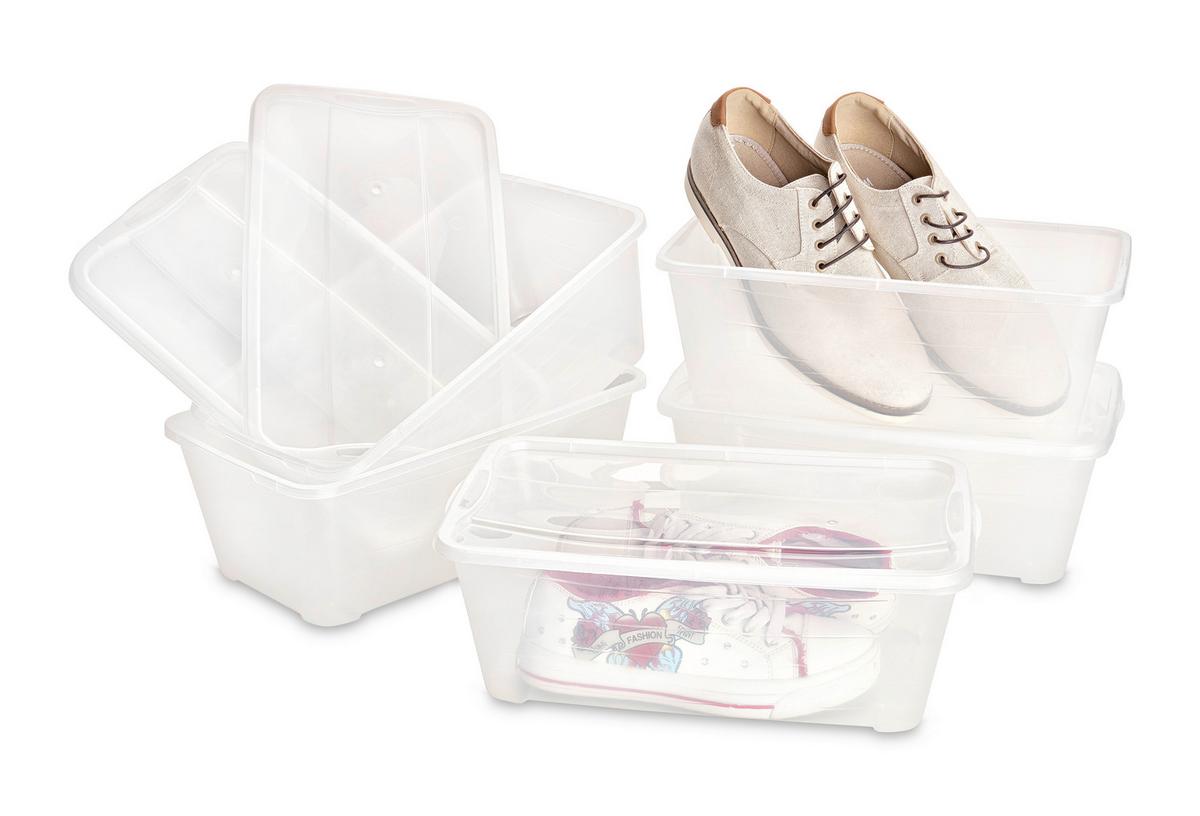 Sada úložných boxov SHOES - číra, Konventionell, plast (35/20/17,2cm) - Mömax
