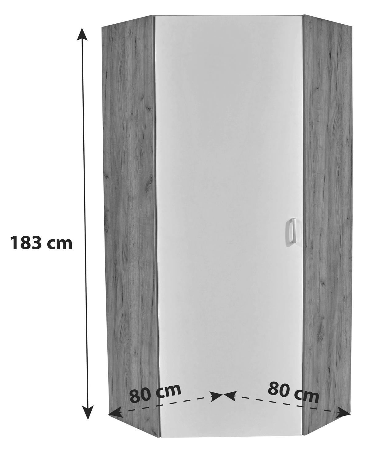 SKŘÍŇ NA ŠANONY TIO - bílá/barvy dubu, Moderní, kompozitní dřevo (80/80cm)