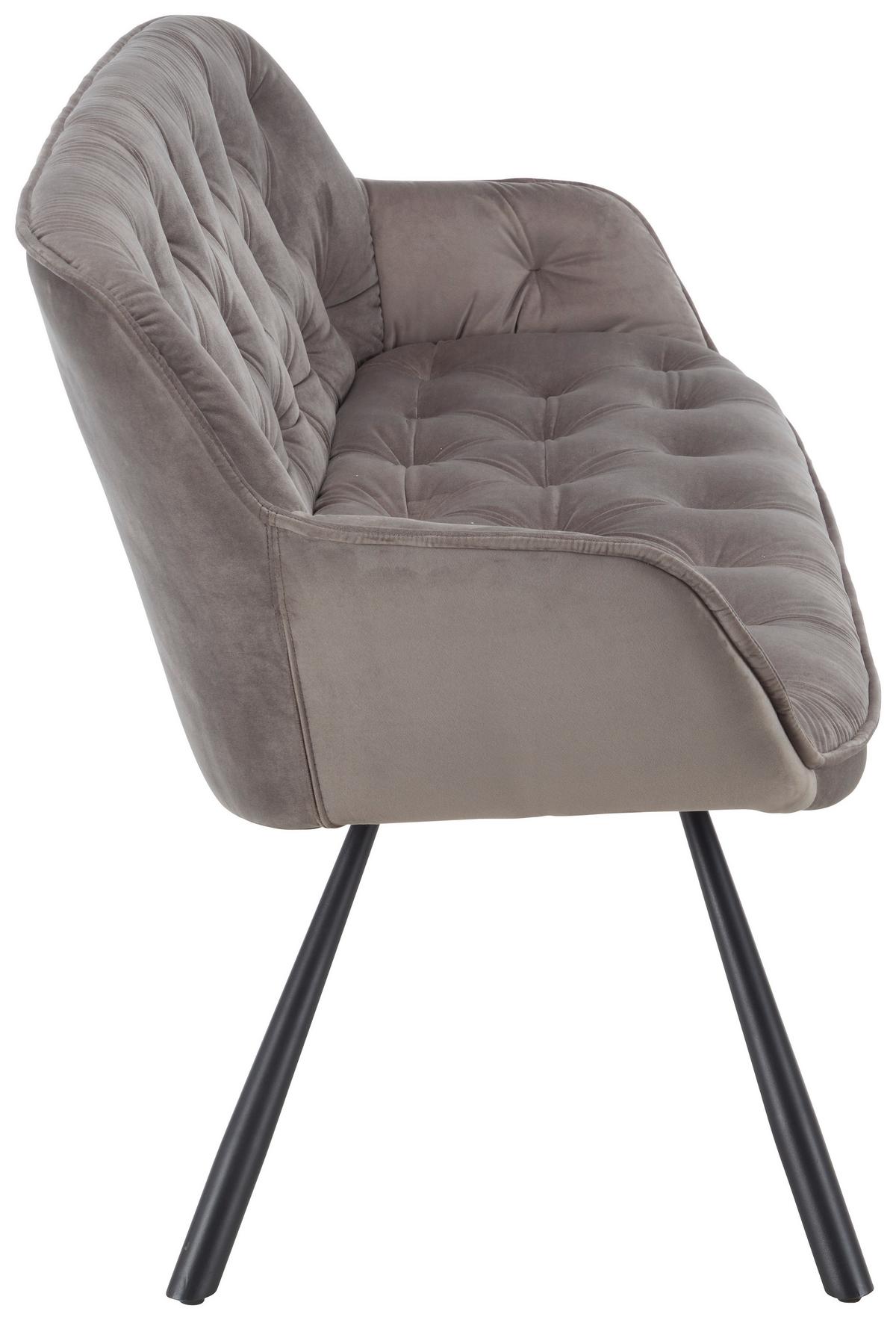 SEDACÍ LAVICE EILEEN - šedá/černá, Moderní, kov/textil (171/88/65cm) - Premium Living