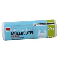 Müllbeutel MIKA, 25 Liter mit Tragegriff - Transparent, KONVENTIONELL, Kunststoff - Quick Pack