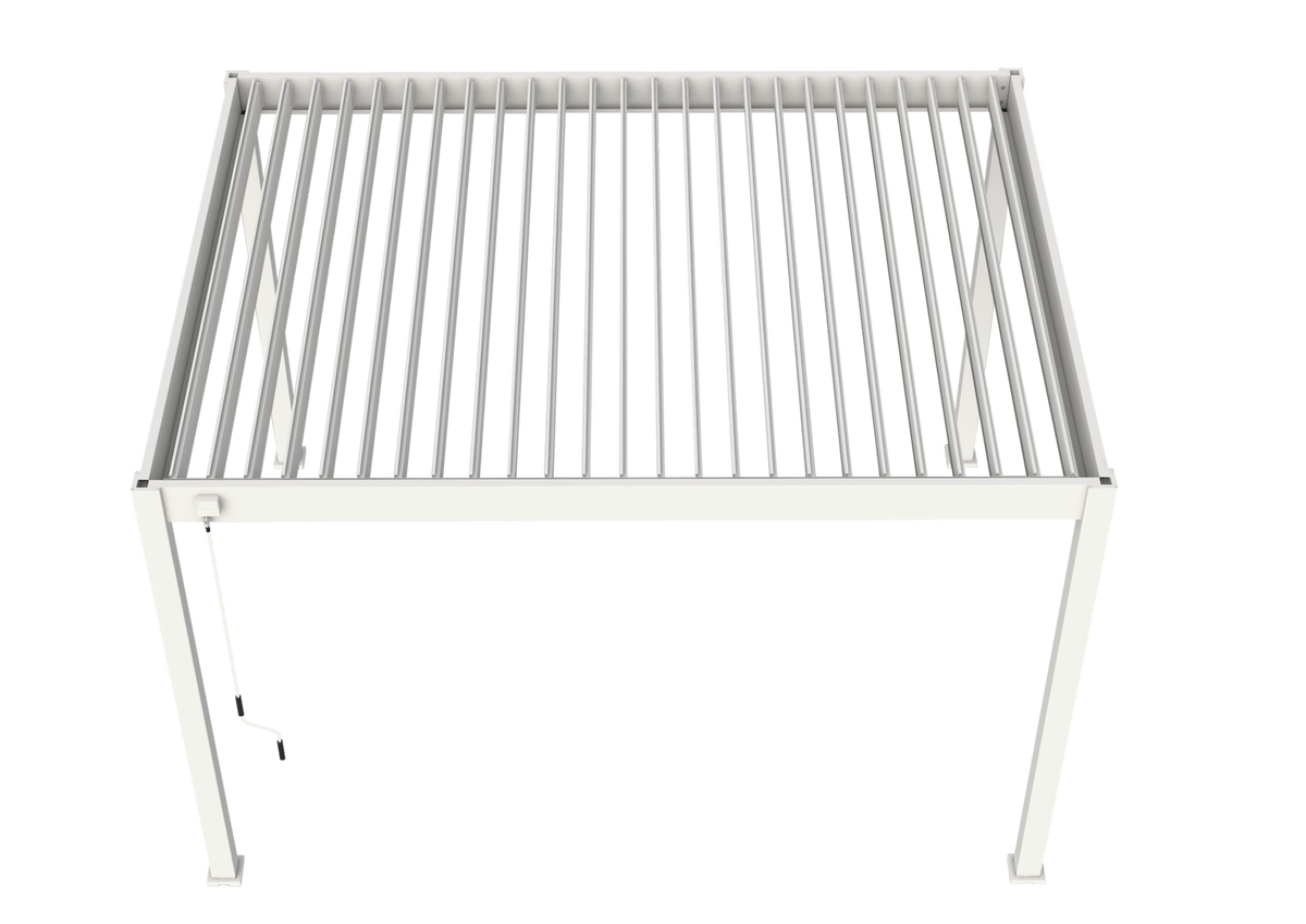 Pergola Classic 400x300 Cm Weiß Stahl - Weiß, Basics, Metall (400/255/300cm) - WEIDE