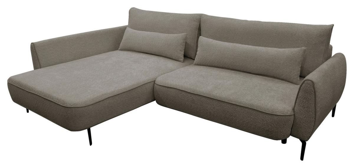 Ecksofa Abriamo Beige 204x273 cm - Beige/Schwarz, Design, Textil (204/273cm) - MID.YOU