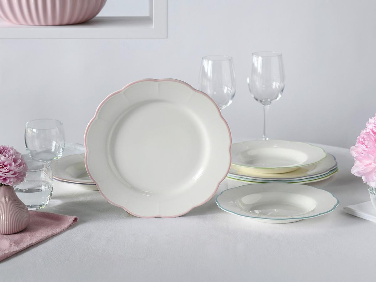 Tafelservice 8 -Teilig. Steingut, multicolor - Hellrosa/Lila, Basics, Keramik - Creatable
