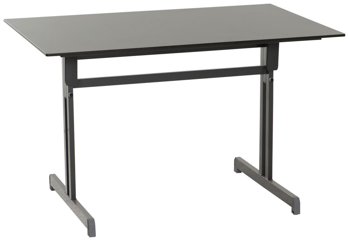 Gartentisch Klappbar Stahl L: 120cm - Anthrazit, MODERN, Holzwerkstoff/Metall (120/80/71cm) - Gardenson
