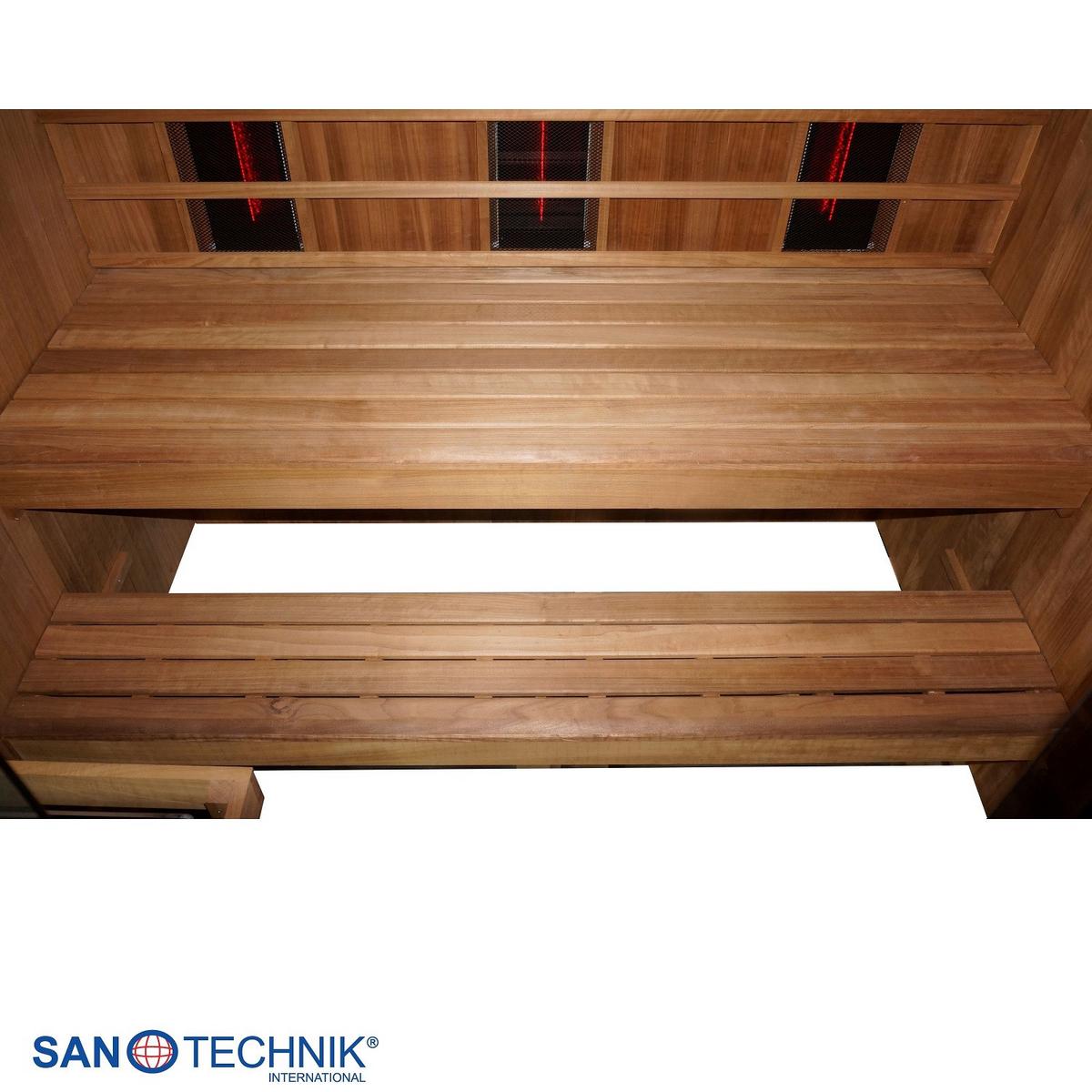 Sauna- und Infrarotkabine Kotka Naturfarben B: 150 cm - Naturfarben, KONVENTIONELL, Holz (200/150/190cm) - Sanotechnik
