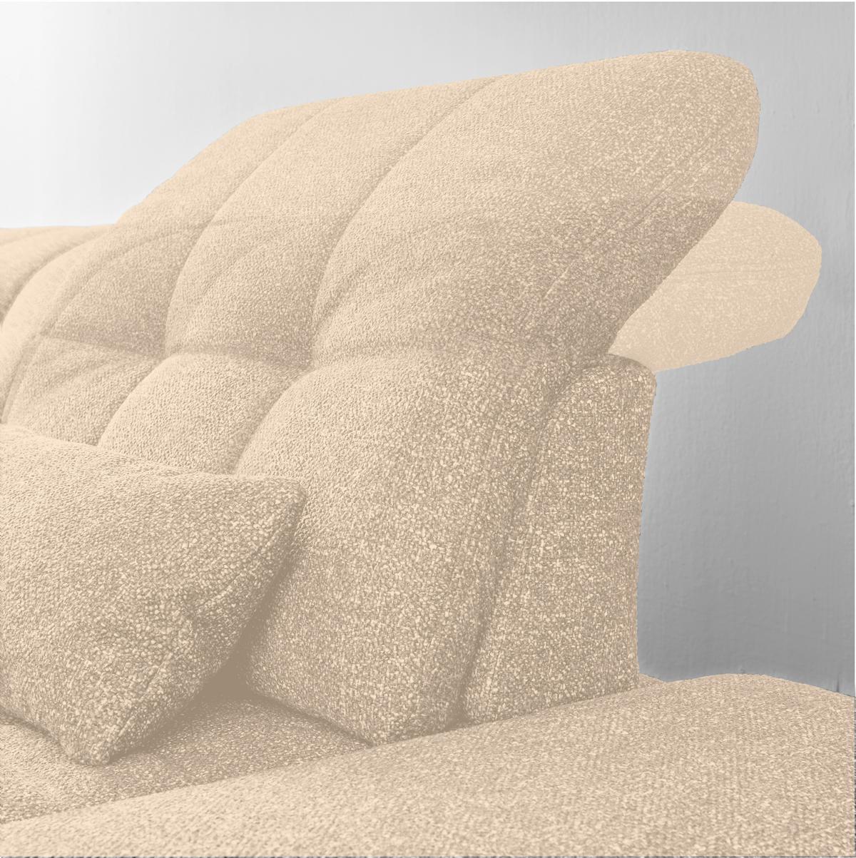 Rohová sedačka SANFINO, levá, béžová - barvy chromu/béžová, Konvenční, kov/dřevo (199/79-96/305cm) - Premium Living