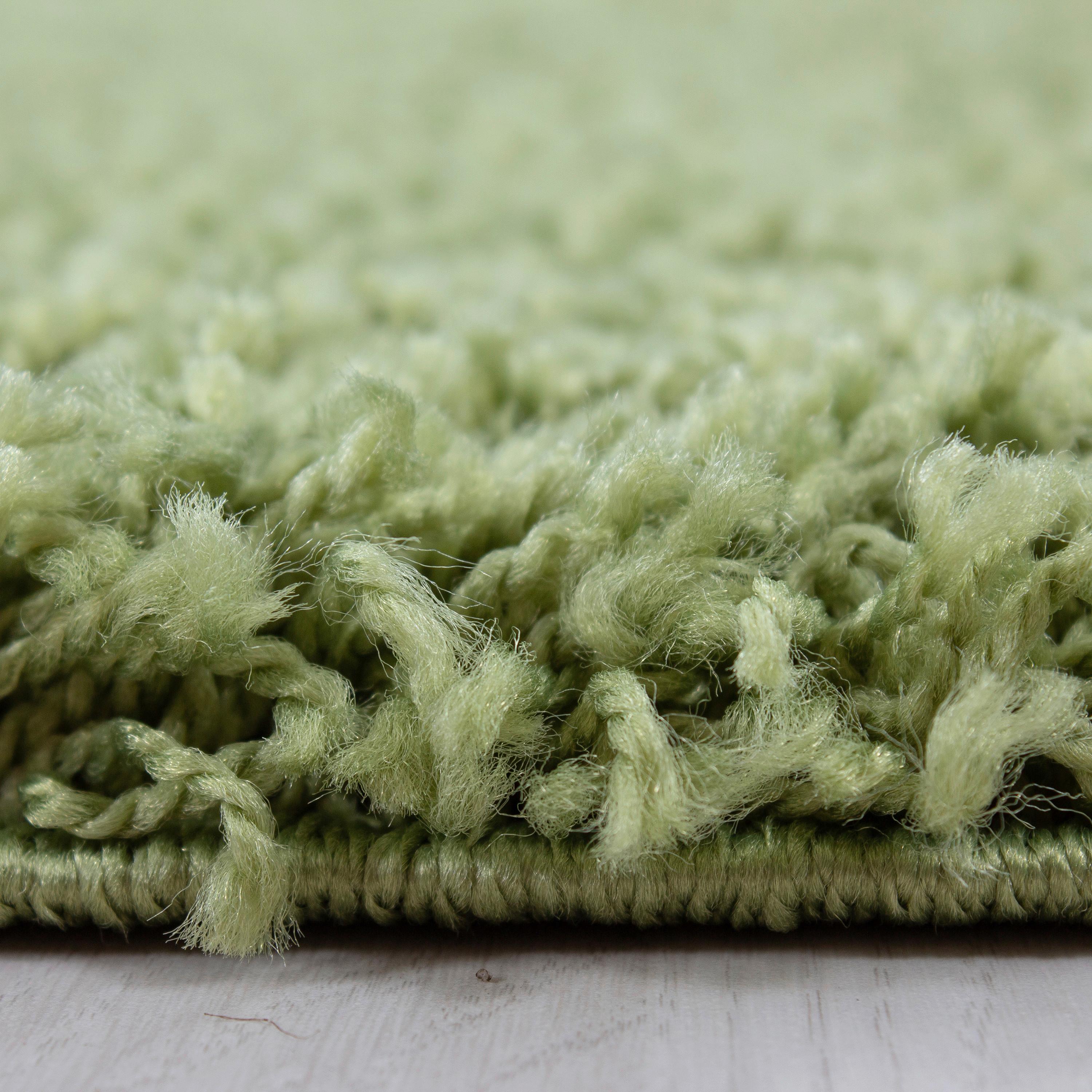 Hochflor Teppich Grün Life Rund Ø 160 cm - Grün, KONVENTIONELL, Textil (160cm) - Novel