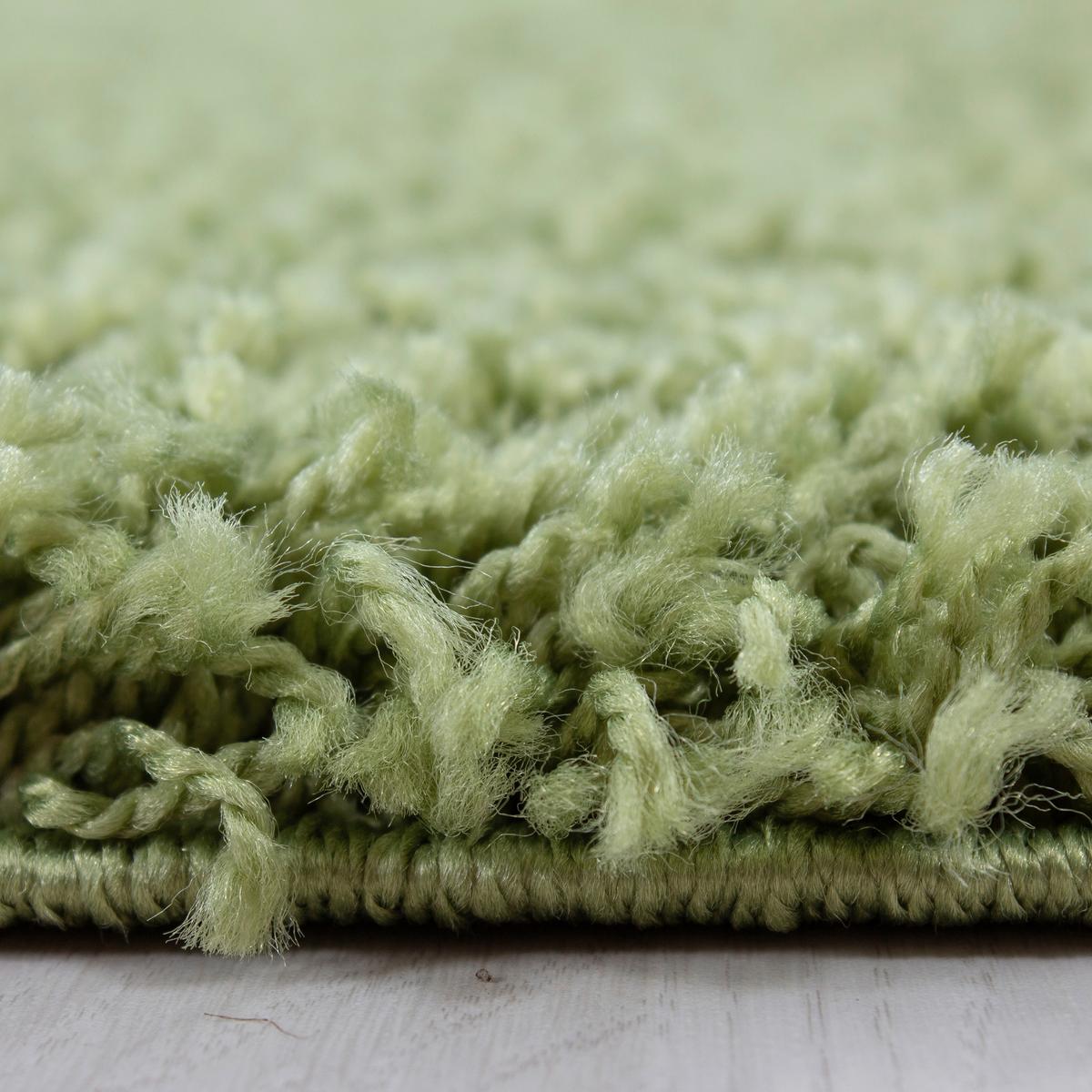 Hochflor Teppich Grün Life Rund Ø 160 cm - Grün, KONVENTIONELL, Textil (160cm) - Novel