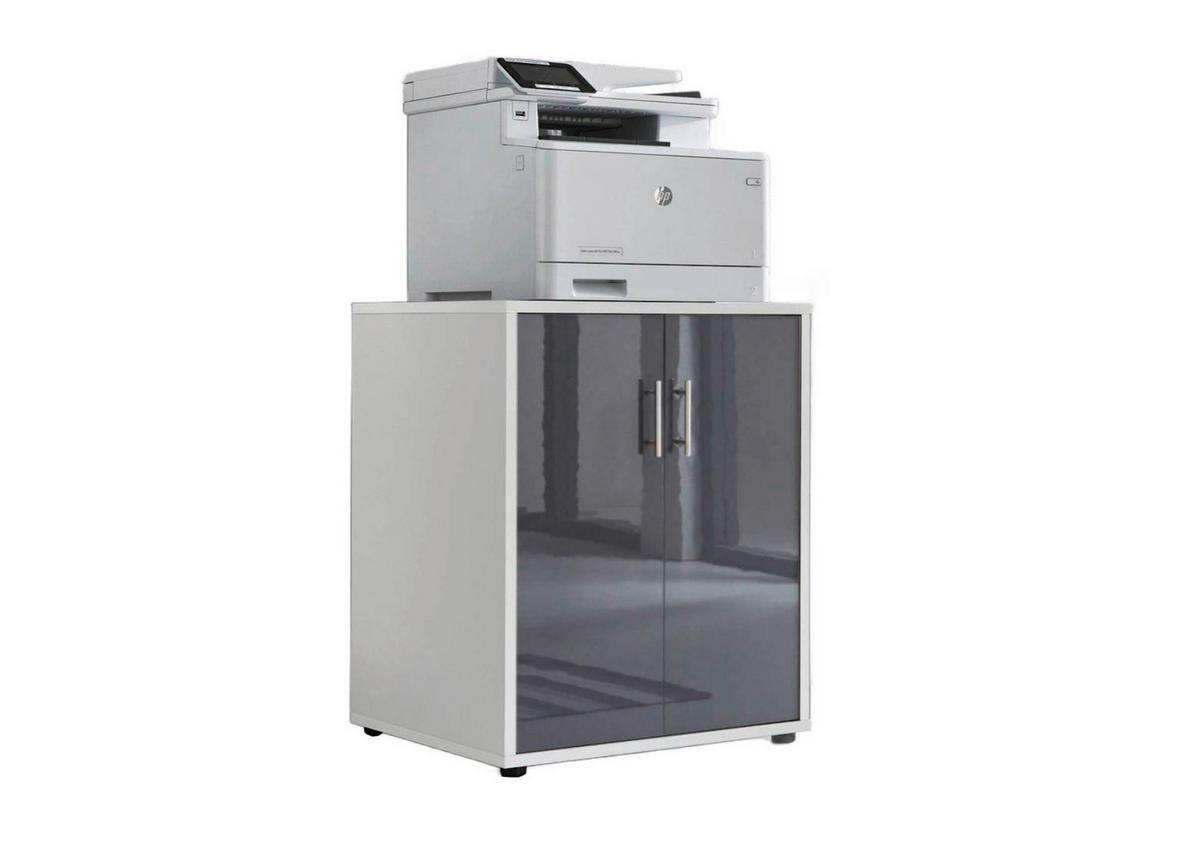 Aktenschrank Office Edition Weiß, Anthrazit Hg B: 54cm - Anthrazit Hochglanz/Weiß, MODERN, Holzwerkstoff (54/74/50cm) - MID.YOU