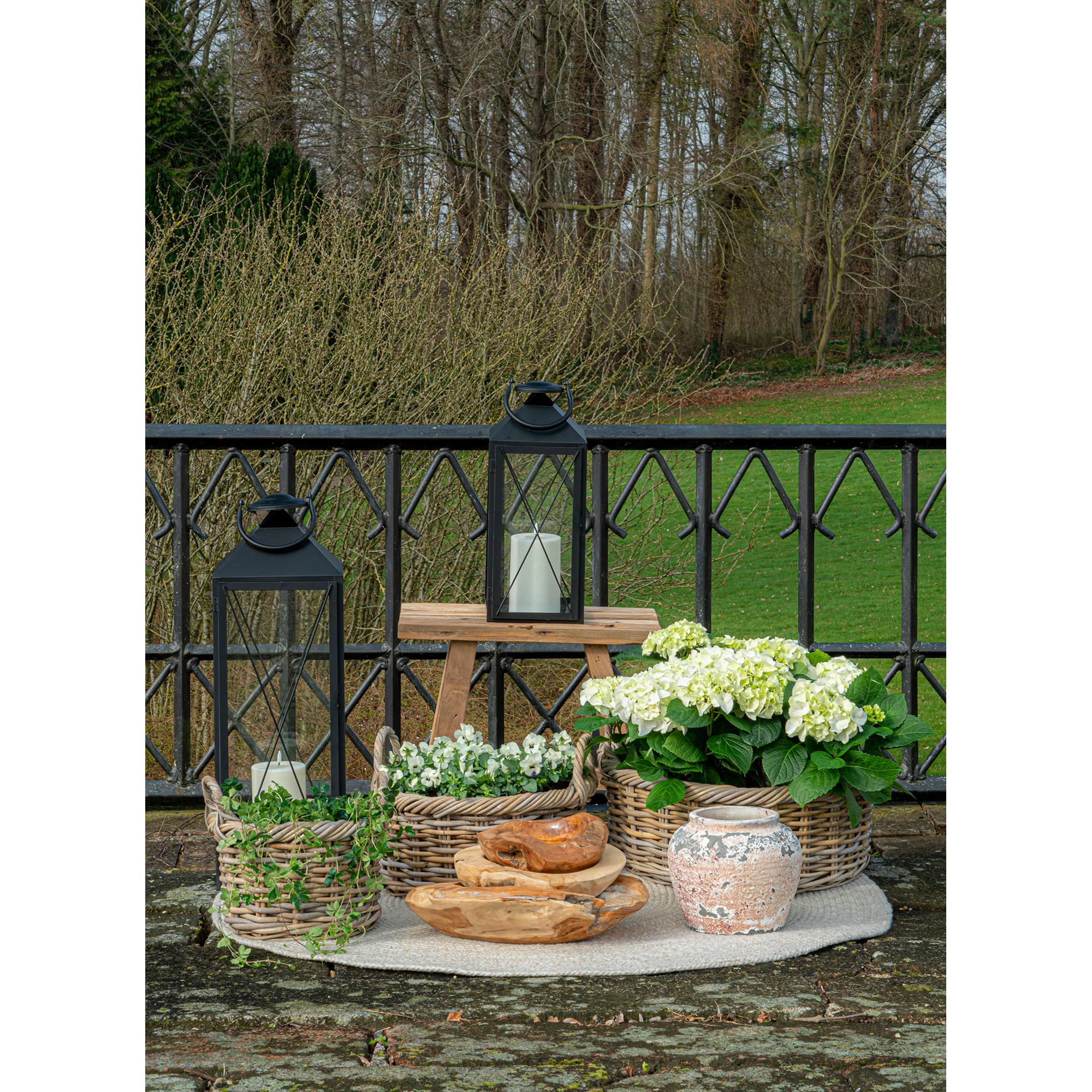 Korbset Kuta Hellbraun B: 50 cm - Hellbraun/Klar, Basics, Holz/Kunststoff (50/28/50cm)