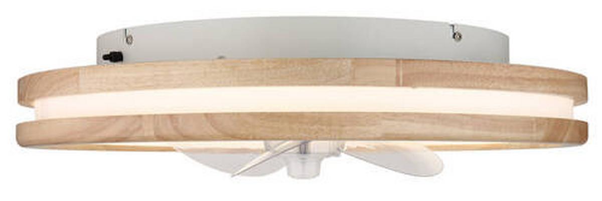 Deckenventilator 03650 - Transparent/Dunkelbraun, Natur, Kunststoff/Metall (50/12,5cm) - Globo