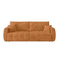 2-sitzer-sofa Bali Mit Schlaffunktion & Bettkasten - Terracotta/Schwarz, MODERN, Holz/Textil (245/74-90/104cm) - Luca Bessoni