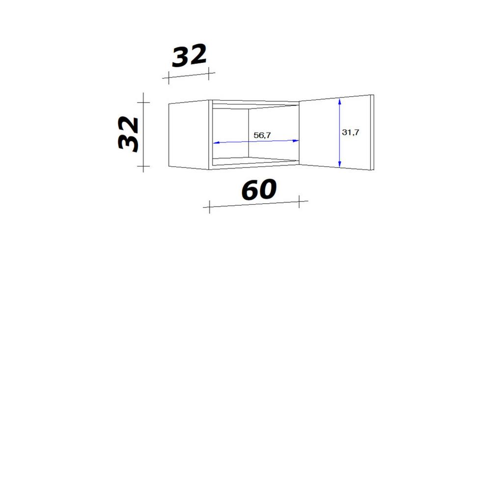 Produktové foto Kuchyňská horní skříňka SHADOW 60cm