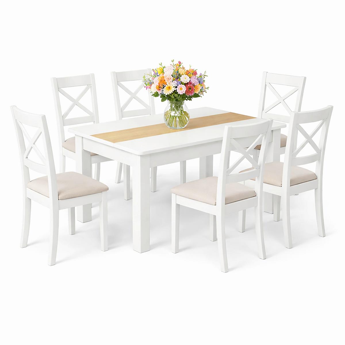 Esstisch Disalo Weiß/Honigeiche L: 140cm - Honigeiche/Weiß, MODERN, Holzwerkstoff (140/80/75cm) - MID.YOU