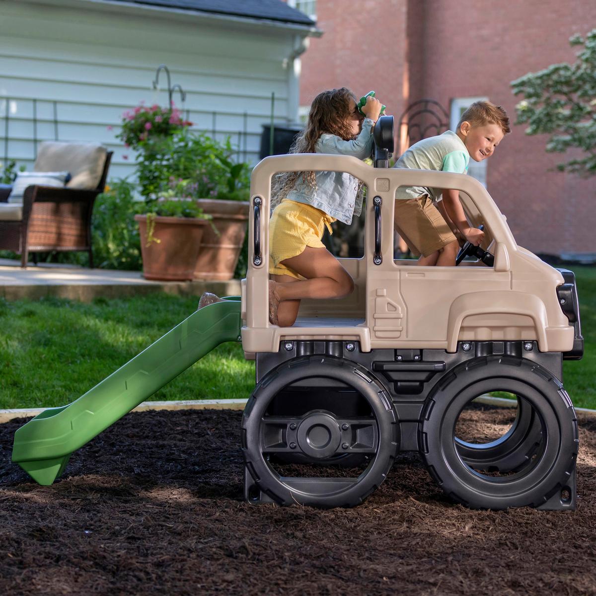 Klettergerüst 4136kr - Anthrazit/Beige, KONVENTIONELL, Kunststoff (215,9/155/107cm) - Ambia Garden