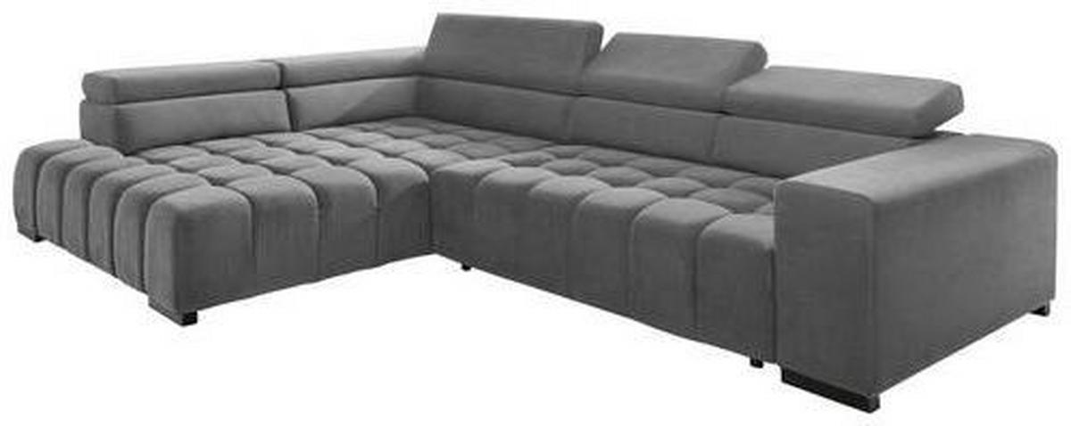 Eckschlafsofa Elias Neu Grau S: 201 Cm - Schwarz/Grau, Design, Textil (201/307cm) - Livetastic