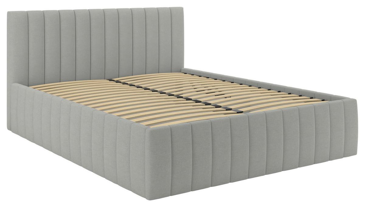 Čalúnená posteľ ORINOCO PL: 160/200 cm, sivá - čierna/sivá, Modern, kov/drevo (160/200cm) - Mömax