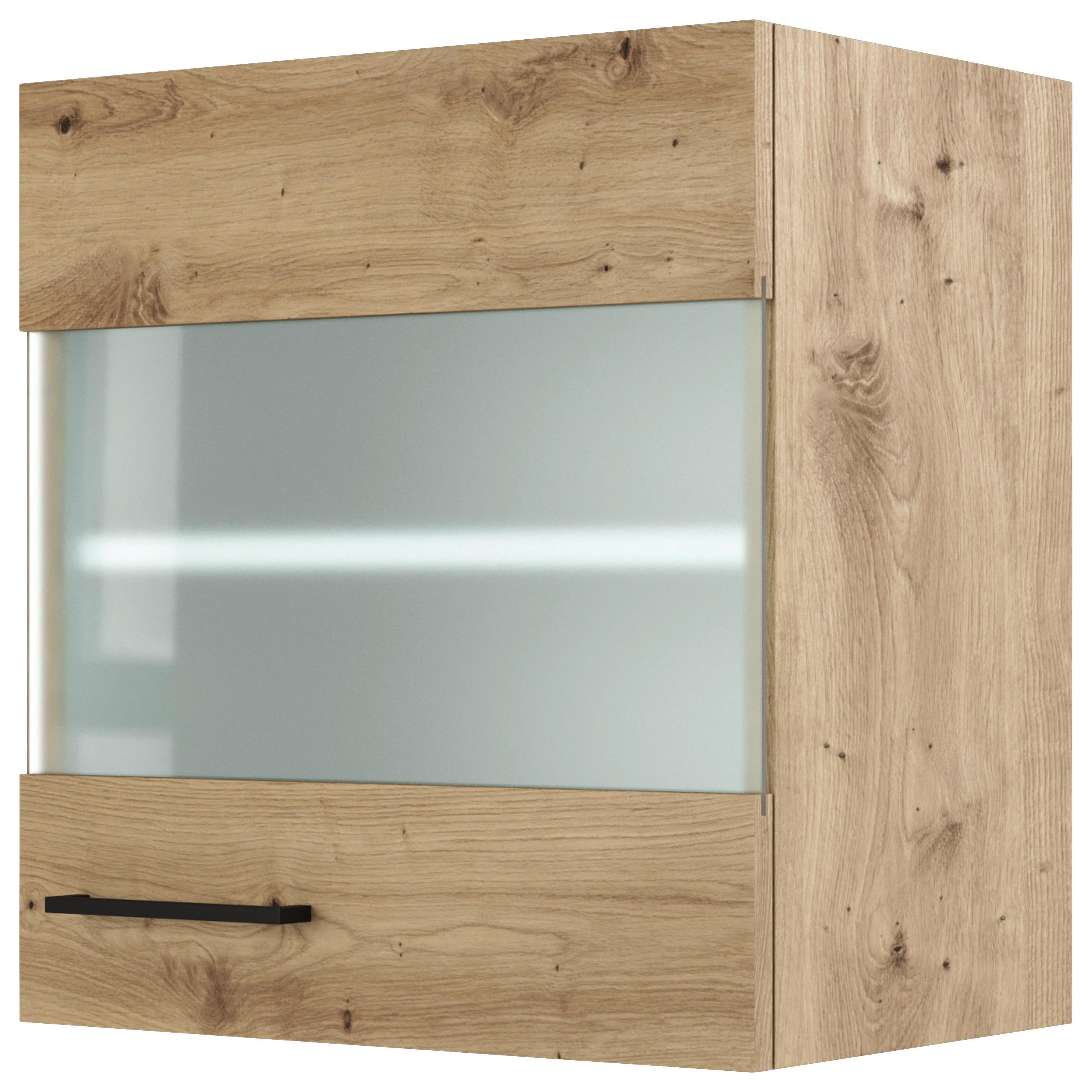 KUCHYŇSKÁ HORNÍ SKŘÍŇKA CARA HGH 50 - černá/dub artisan, Konvenční, kov/kompozitní dřevo (50/54,8/32cm) - FlexWell