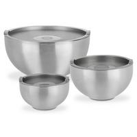 Schüsselset 3tlg. Edelstahl, 1,3l, 2,5l, 4,2l - Edelstahlfarben, Basics, Metall - GSW