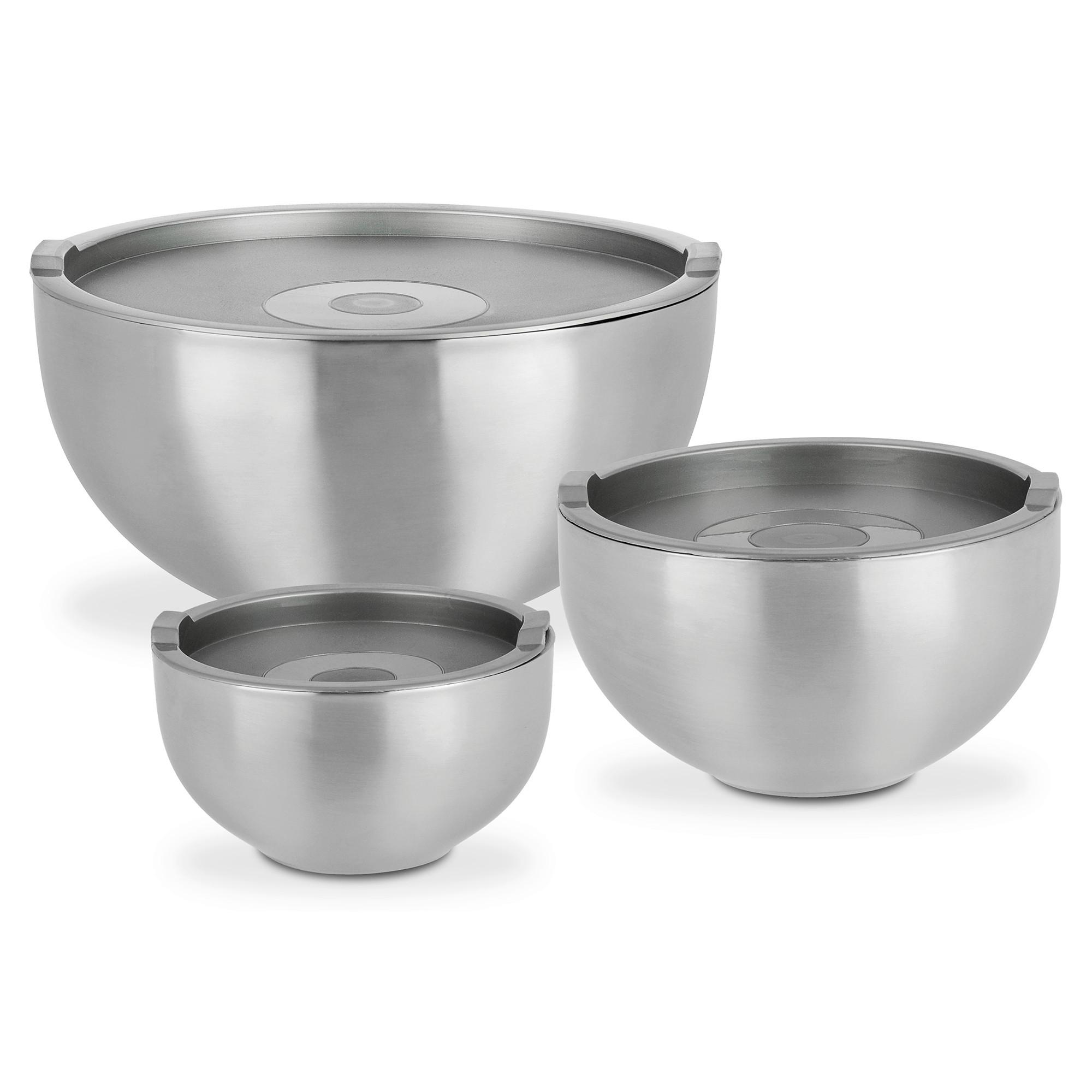 Schüsselset 3-Teilig. Edelstahl, 1,3l, 2,5l, 4,2l