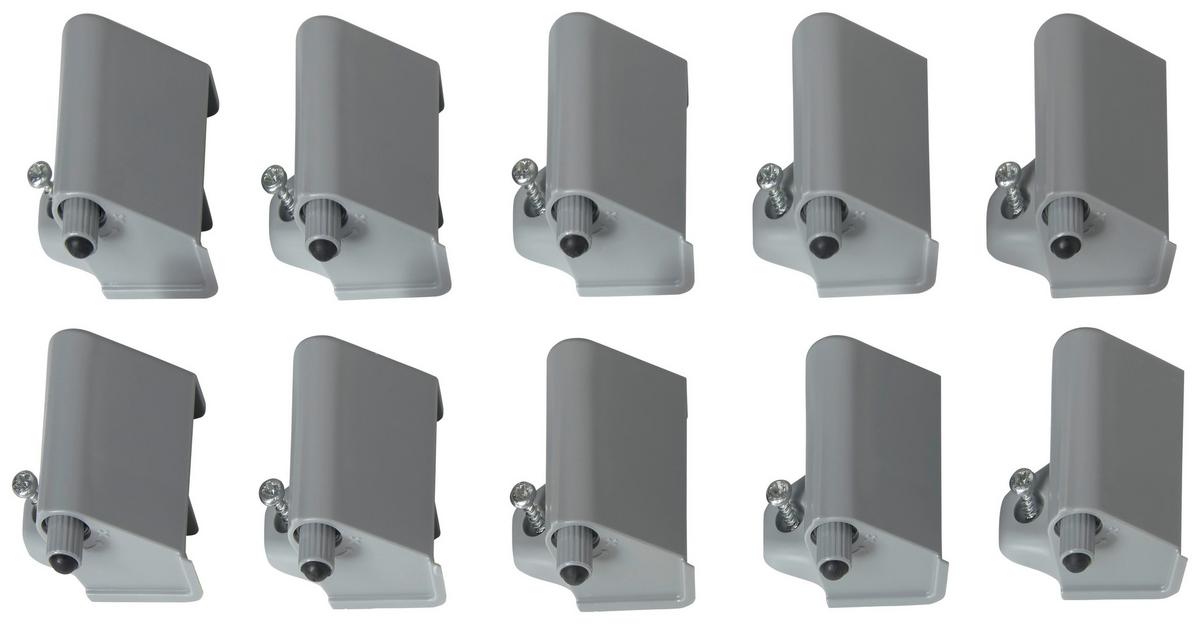 Türdämpfer Zubehör Grau 10-Teilig - Grau, Kunststoff (5/3/4cm) - Rauch Möbel