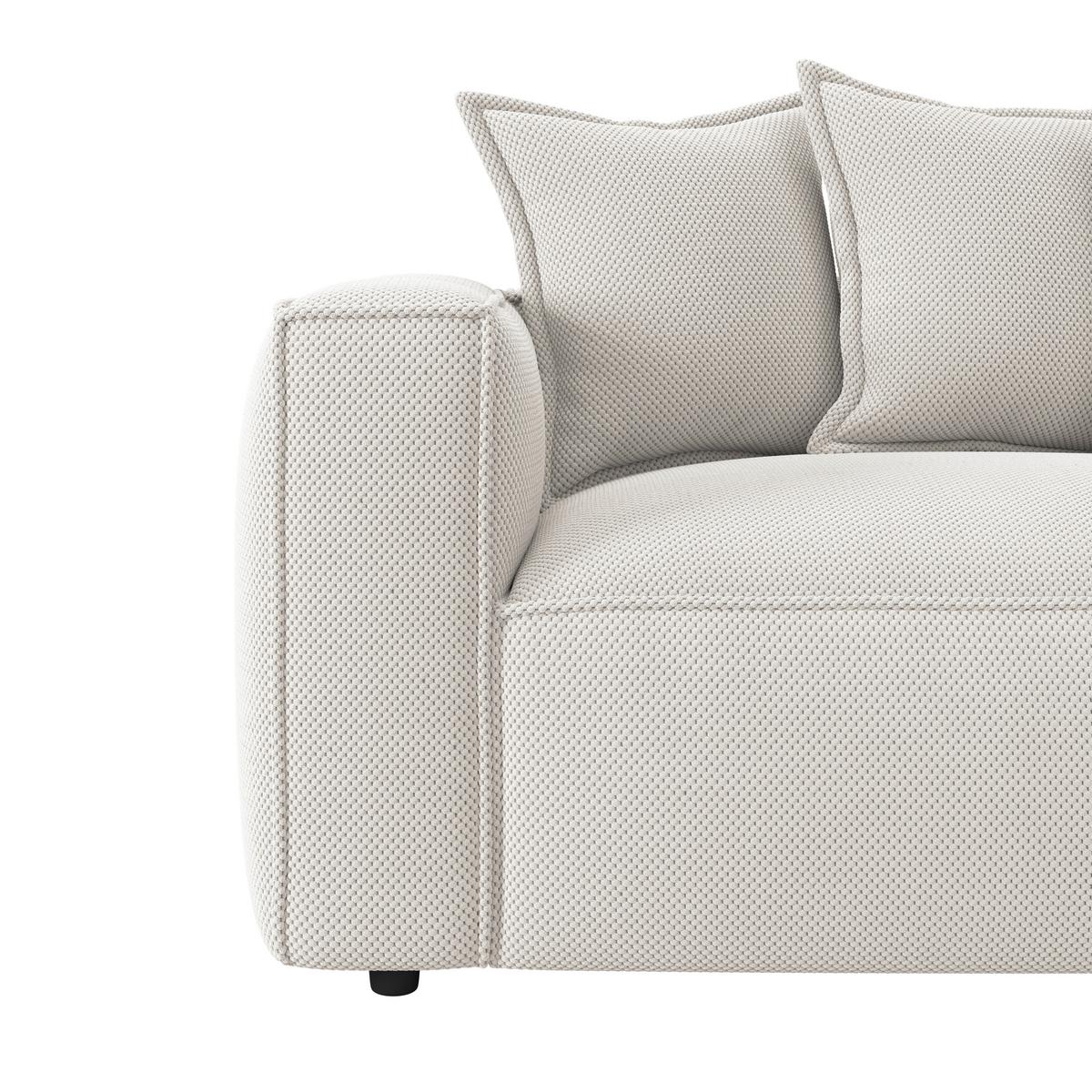 Bigsofa Cowboy - Creme/Schwarz, MODERN, Textil (280/72/109cm)