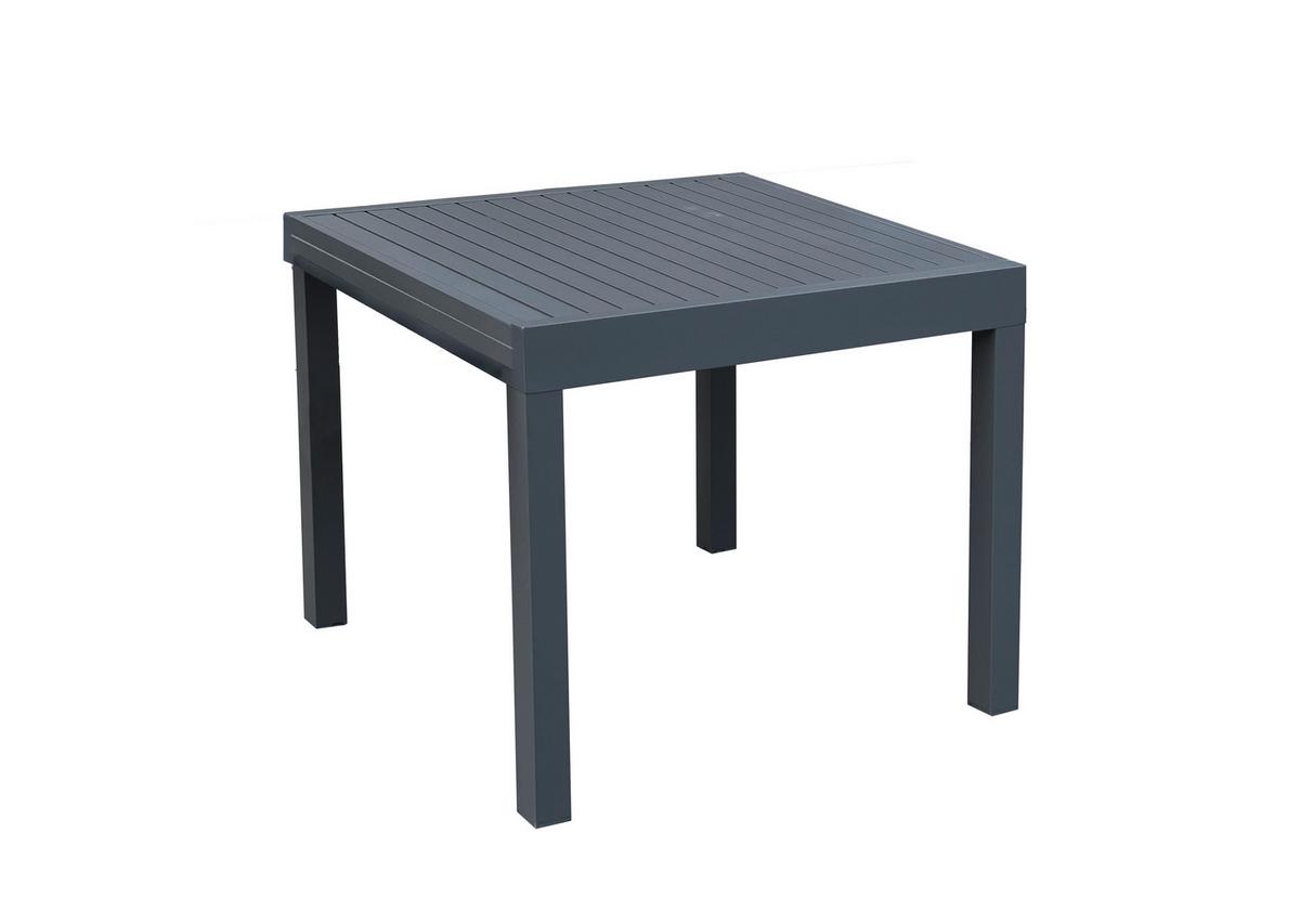 Gartenmöbel Set 3-tlg. Elena Metall/kunststoff - Dunkelgrau, Basics, Kunststoff/Metall (61/89/56,5cm) - Gardenson