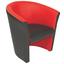 Fotel Rainbow - Piros/Fekete, modern (69/76/59cm) - OMBRA