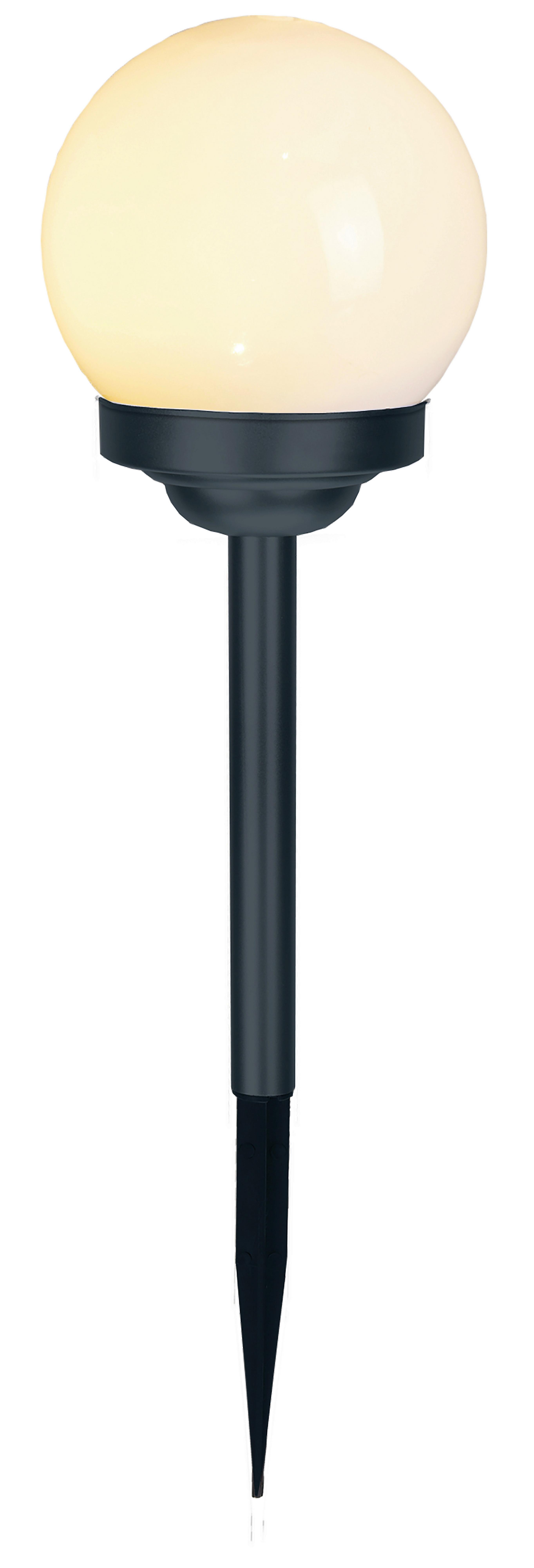 Solarleuchte Amila - Schwarz/Weiß, Basics, Kunststoff (10/38,5cm) - Ondega