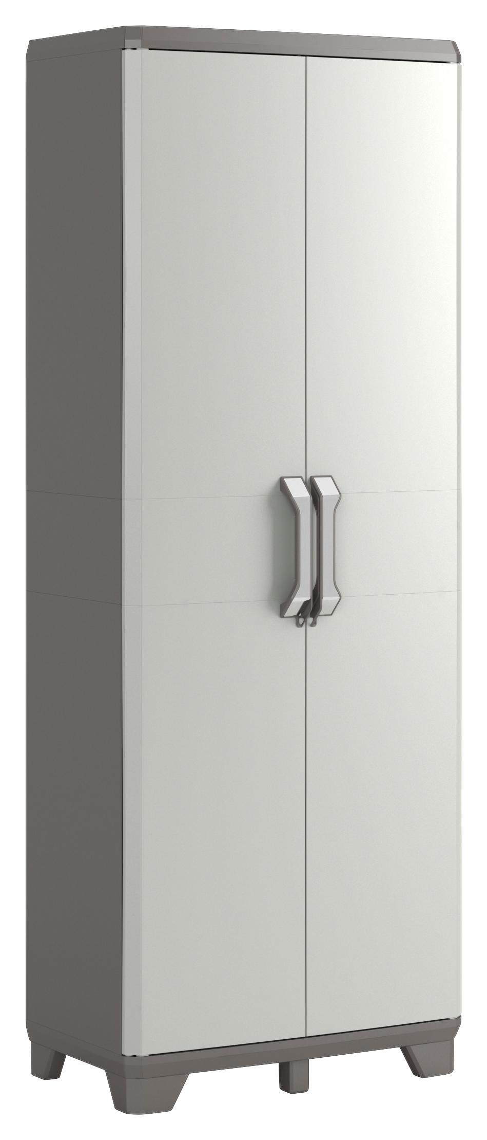 Kunststoffschrank Tidy Utility 68/182/39 cm - Hellgrau/Grau, Basics, Kunststoff (68/182/39cm) - Keter
