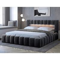 Polsterbett Lamica Schwarz Lf: 160x200 Cm - Beige/Schwarz, MODERN, Holz (160/200cm) - MID.YOU