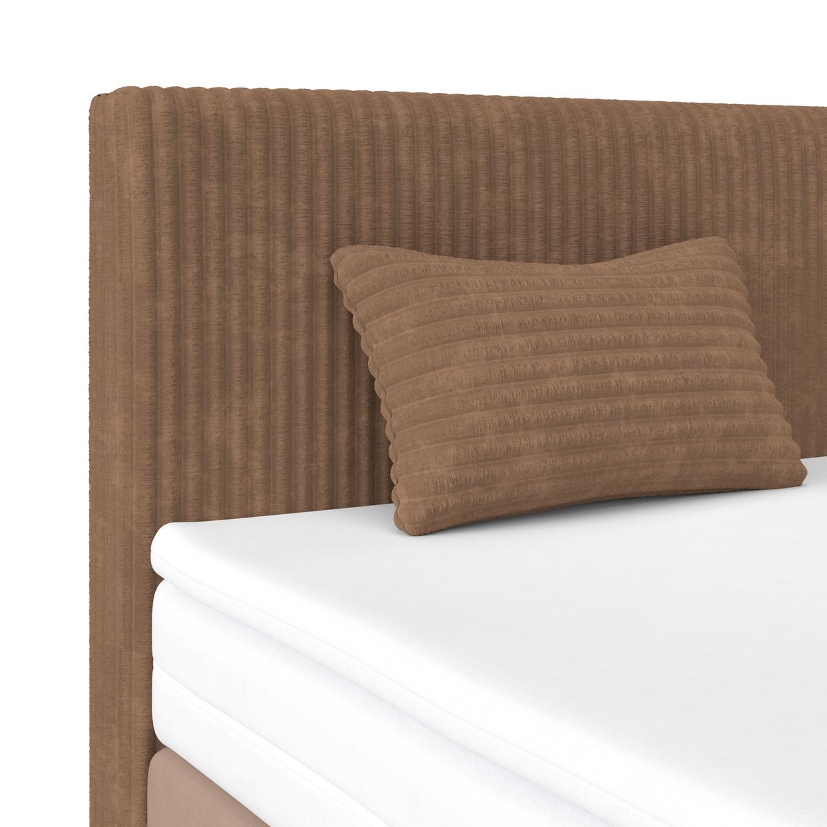 Boxspringbett Mit Topper Mit Bettkasten 180x200 Cm Rossa - Schwarz/Braun, MODERN, Holzwerkstoff/Textil (180/200cm)