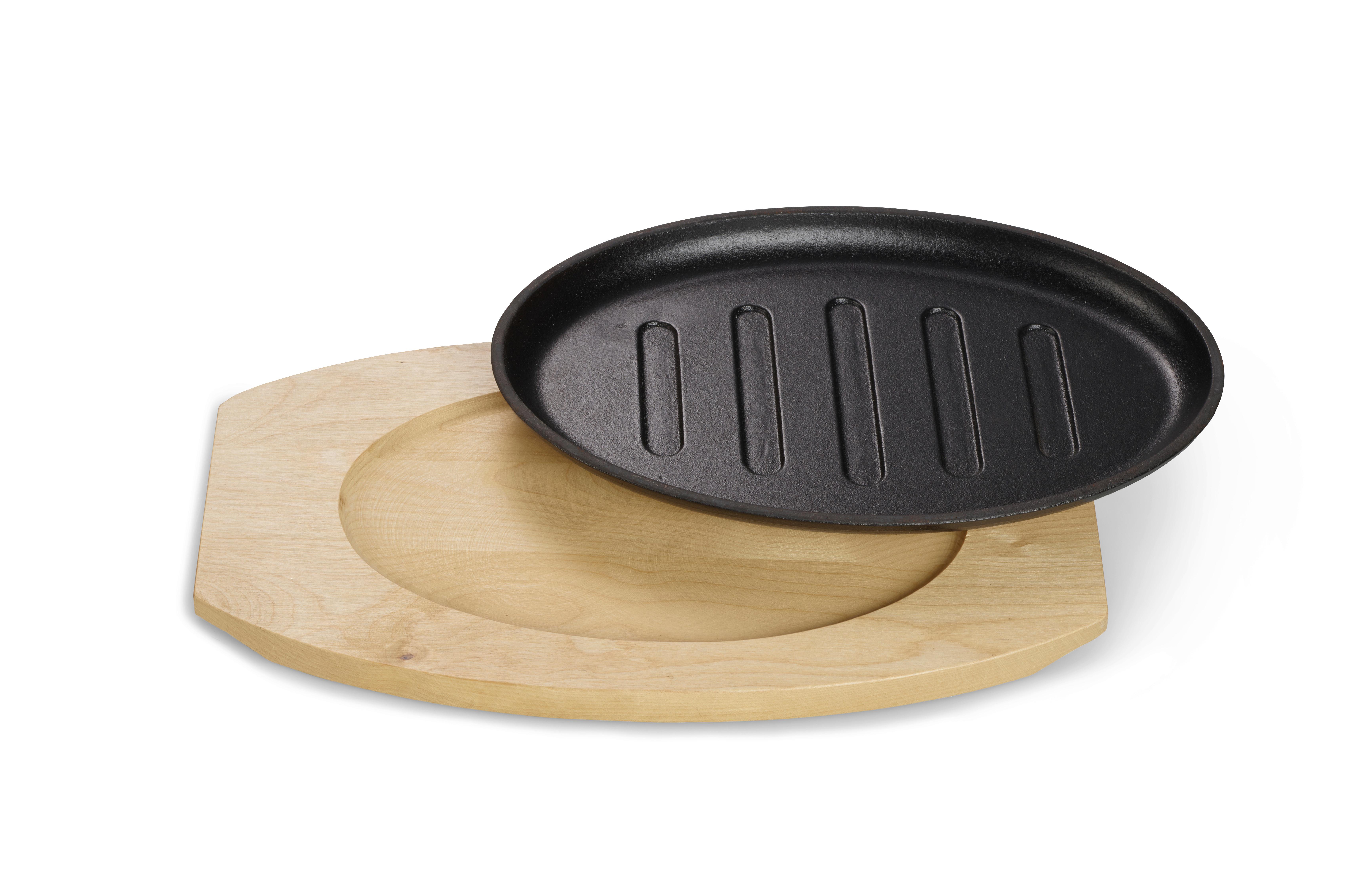 Servierpfanne Gusseisen Kratzfest Mit Servierbrett