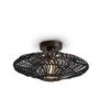 DECKENLEUCHTE ZANZIBAR/C/4012/B - Schwarz, Trend, Naturmaterialien (40/12cm) - Good & Mojo