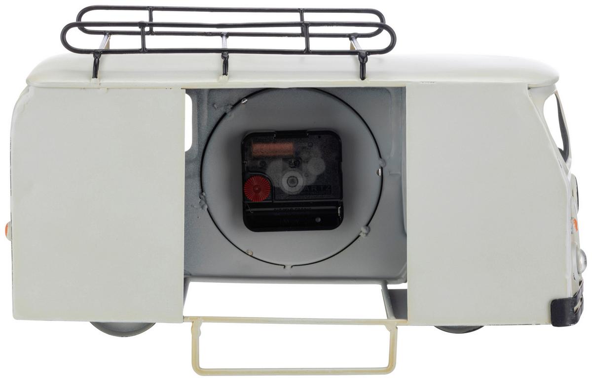 Tischuhr Elisa - Schwarz/Weiß, KONVENTIONELL, Glas/Papier (30,5/18,5/12cm) - Luca Bessoni