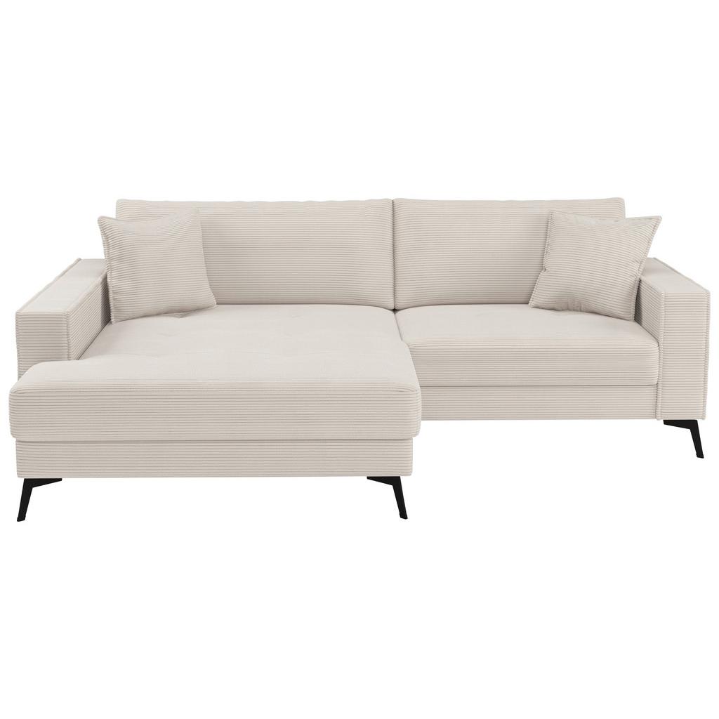 Ecksofa Ted Weiß/Beige S: 174x228 cm